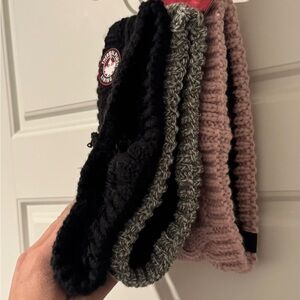 Chunky Knit Headband Trio - Black, Gray & Mauve - NWT